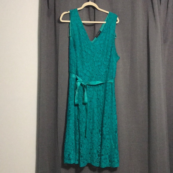 Lane Bryant Dresses & Skirts - Teal lace/floral Easter dress, Lane Bryant, size22